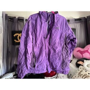 The north face hyvent 550 fur trimmed hooded jacket/coat parka sz small